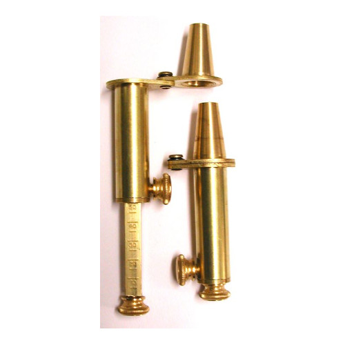 Sortkrudtsmål, justerbart 0-50 grains med svingbar tud