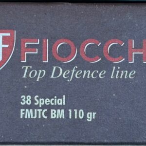 Fiocchi .38 Special, Black Mamba, 110 gr. FMJTC, Truncated Cone Bullet