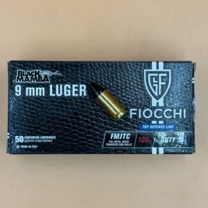 Fiocchi 9x19 mm, Black Mamba, 100 gr. FMJTC, Truncated Cone Bullet