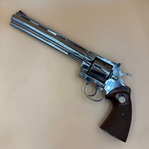 Colt Python, 8" løb, kal. .357 Magnum, High Gloss Nikkel udgave