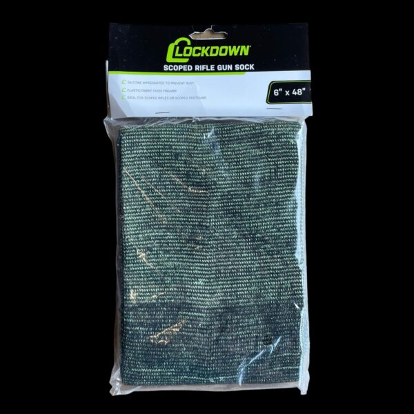 Riffel m. kikkert strømpe / Gun Sock, 6 x 48 tommer