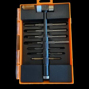 Hammer og dorn sæt, 9 dele, Deluxe, Messing