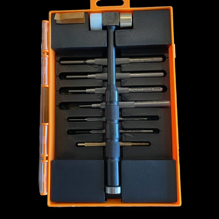 Hammer og dorn sæt, 9 dele, Deluxe, Messing