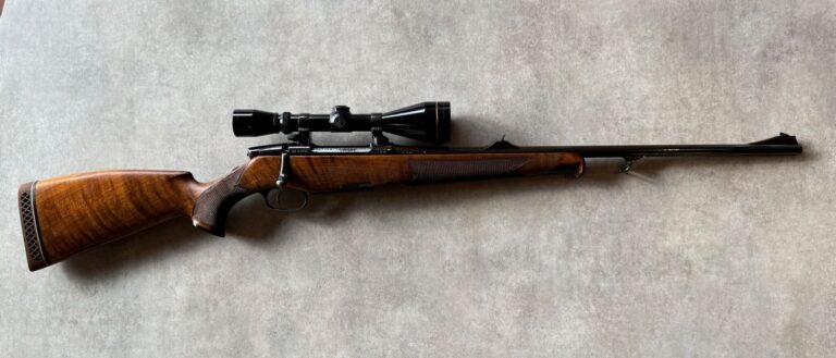 Steyr Mannlicher Luxus 6.5x55, Halvskæftet i udsøgt valnød i Grade 5!