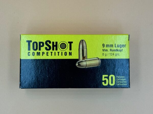 TopShot Competition 9 mm, 124 gr. FMJ