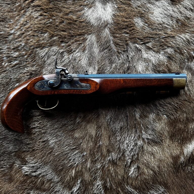 Kentucky Pistol, forlader i kaliber .45 rundkugler, sortkrudt