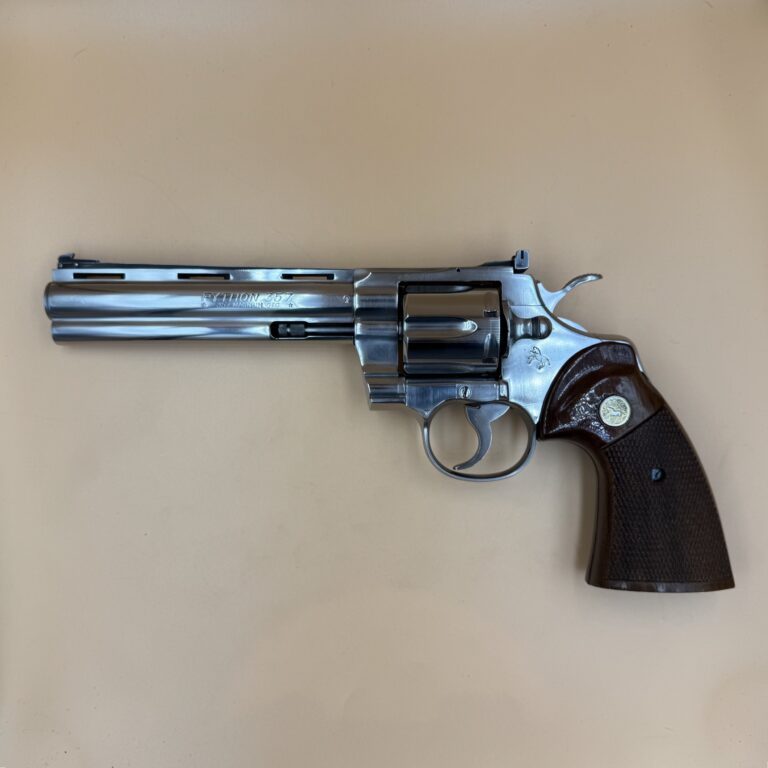 Colt Python 6" løb, .38 Spec. / .357 Magn., Stainless, blankpoleret model