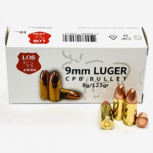 LOS 9x19 mm CPB 123 grain Copper Plated Bullet